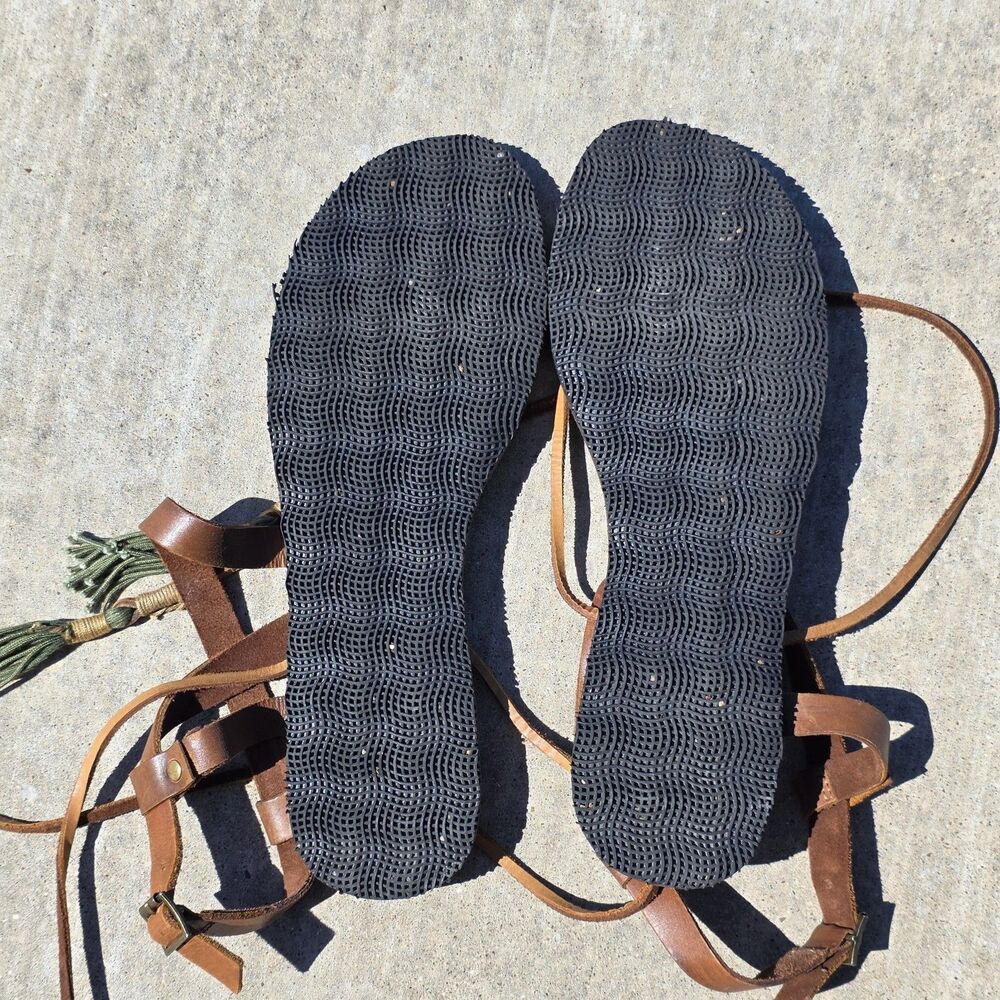 Free People Safari Willow Women's EU 40 Gladiator Sandals Brown Leather Studded - Picture 5 of 6
